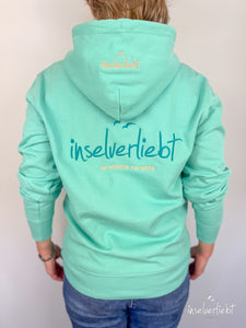 inselverliebt Hoodie "Im Herzen am Meer" in lindgruen